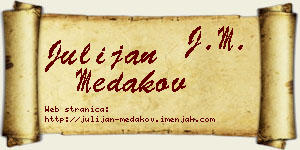 Julijan Medakov vizit kartica